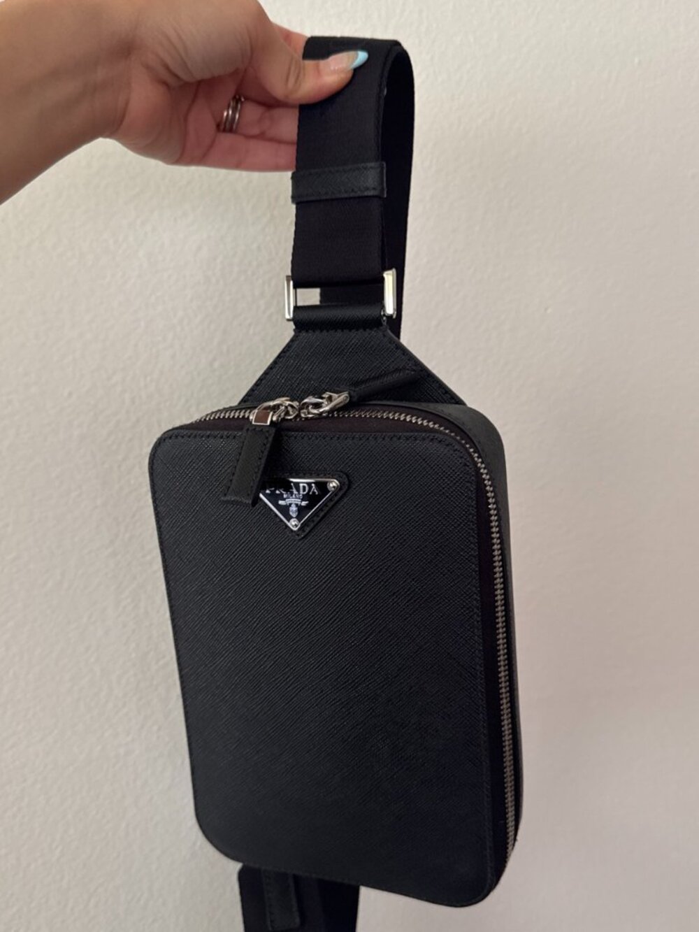 Prada  Brique Saffiano leather bag